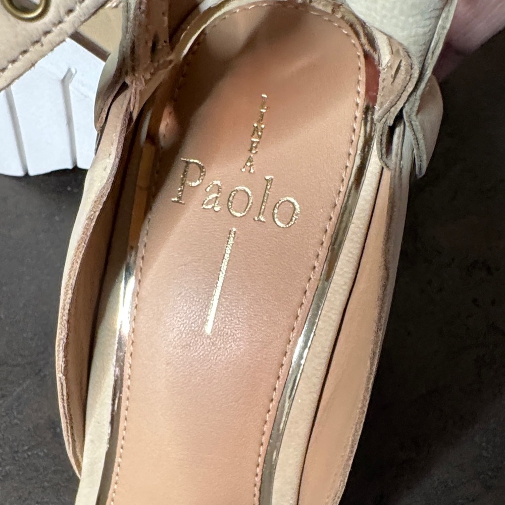 Paolo Tan Wedge Sandals Size 9 - Picture 6 of 9